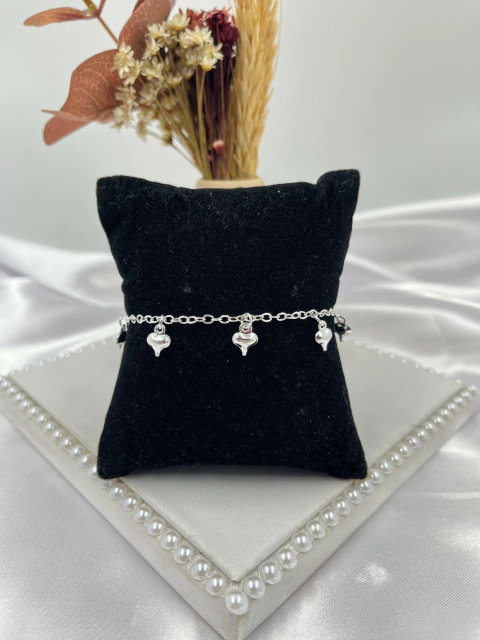 Pulseira Coração - Folheada a Prata