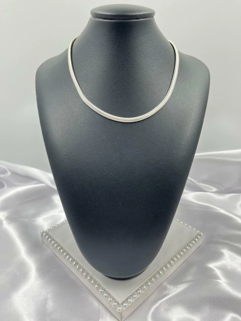 Choker Malha - Folheada a Prata