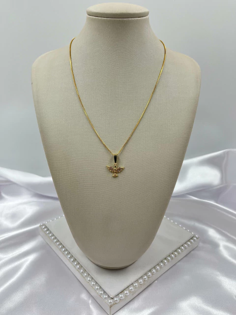 Colar Espírito Santo - Banhado a Ouro Flash