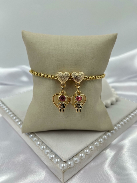 Pulseira Filhos Strass 2 Meninas - comprar online