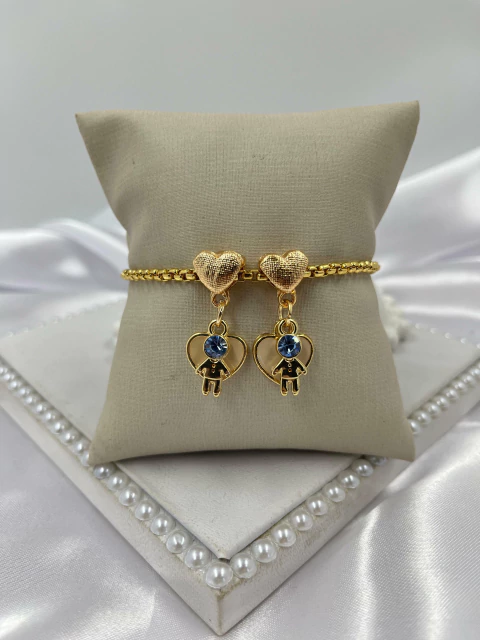 Pulseira Filhos Strass 2 meninos - comprar online