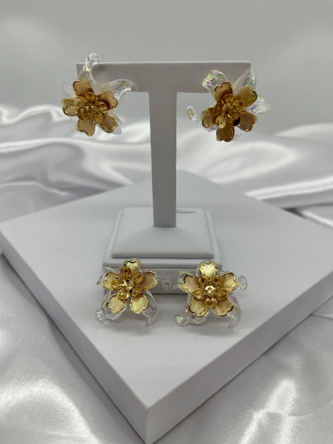Brinco Flor Acrílico