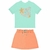 Conjunto Camisa E Short Cotton Light Menina Malwee Azul Ref.05 (De 4 A 12 Anos) - 1000120149-00132