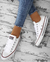 Tênis All Star Branco Lona - listra vermelha - (pano) - comprar online