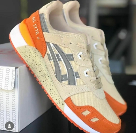 Tênis Asics Gel LYTE Bege Laranja - comprar online