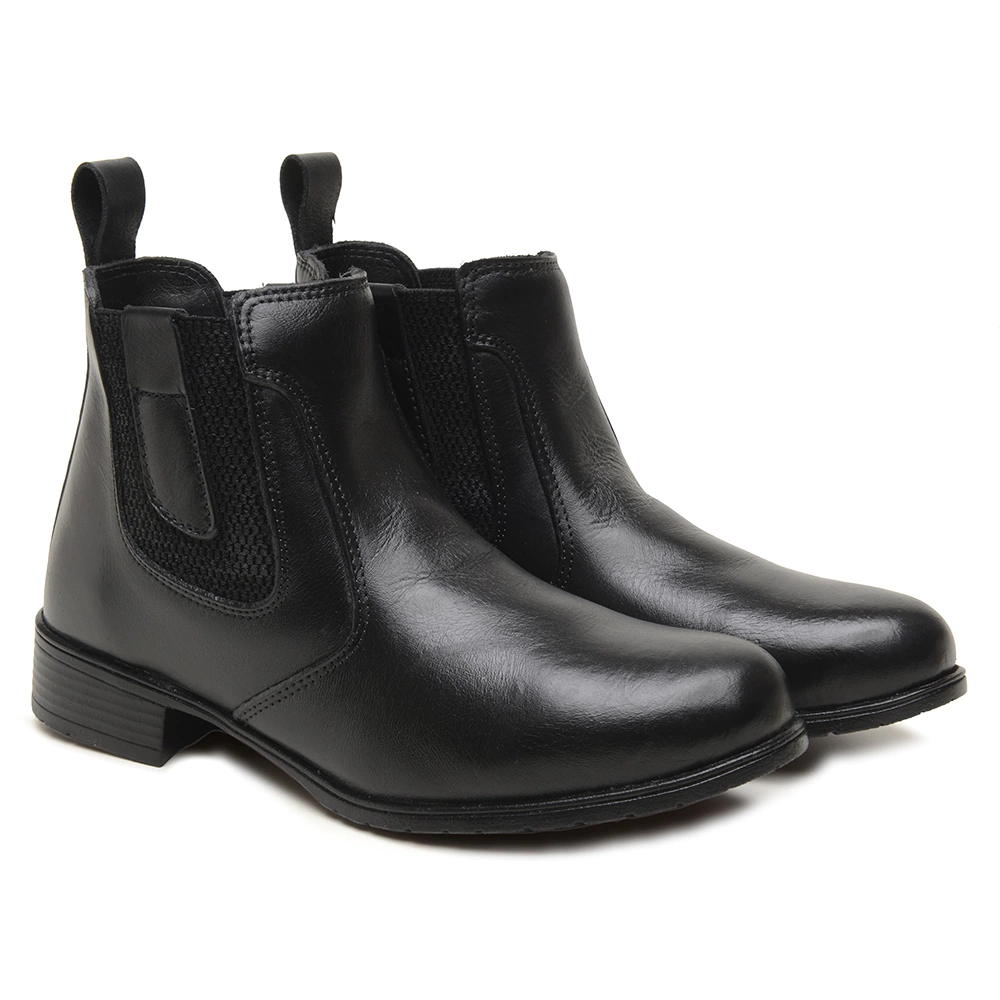 Bota Coturno Feminina Cano Baixo Botina Country Couro Legítimo