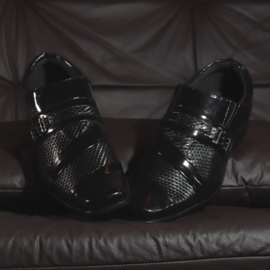 Sapato Social Preto Verniz Masculino Brilhante Confortável 2537