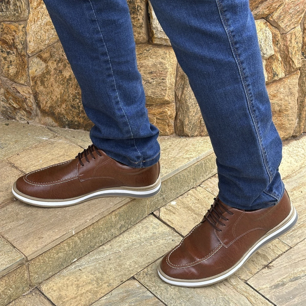 Sapato Casual Oxford Confort Solado Premium