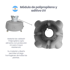 KIT Completo PRO - Torre hidropónica 28 Plantas | Verde Magenta - Gris con Base Gris Oscuro en internet