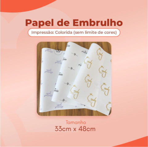 Papel de Embrulho 33x48 - 50 und