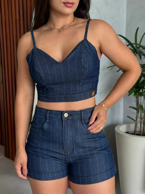 TOP DE ALÇA JEANS