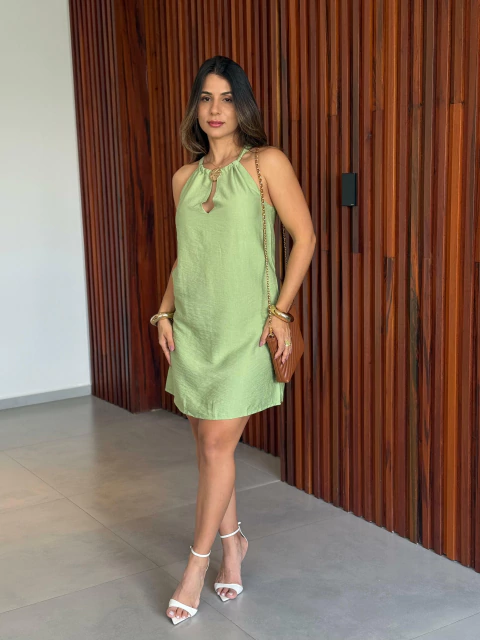 VESTIDO REGATA AVIAMENTO DECOTE - comprar online