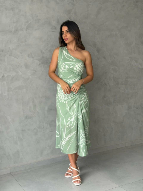 VESTIDO MIDI ASSIMÉTRICO