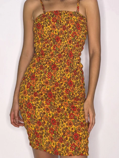 vestido tubinho margaridinhas