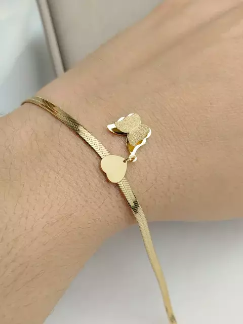 Pulseira Fita Borboleta Banhado a Ouro 18K - comprar online