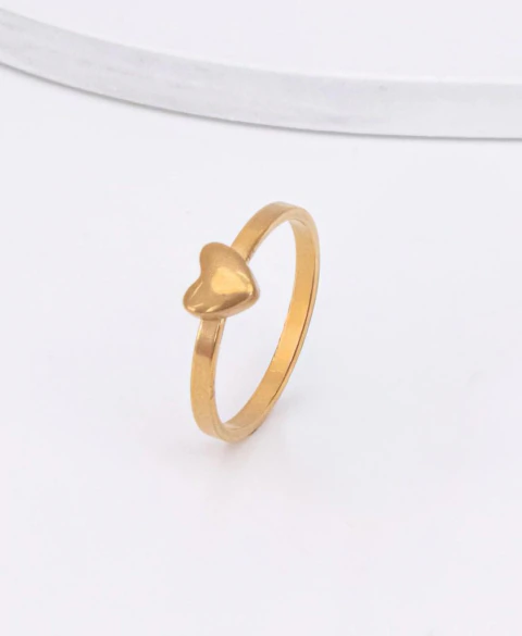 Anel dourado Amor infinito Banhado a Ouro18k