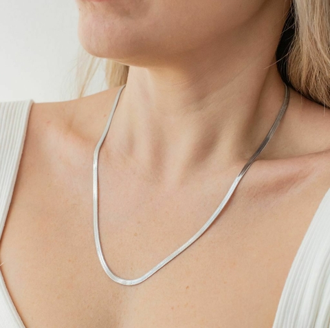 Colar Fita 3mm em Aço Cirúrgico