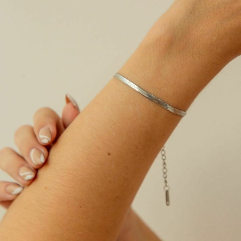 Pulseira Fita 3mm em Aço Cirúrgico