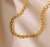 Pulseira Elo Português em Aço Cirúrgico Banhado a Ouro 18K - comprar online