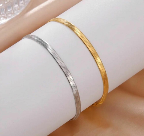 Pulseira Fita 3MM UNISSEX em Aço Cirúrgico