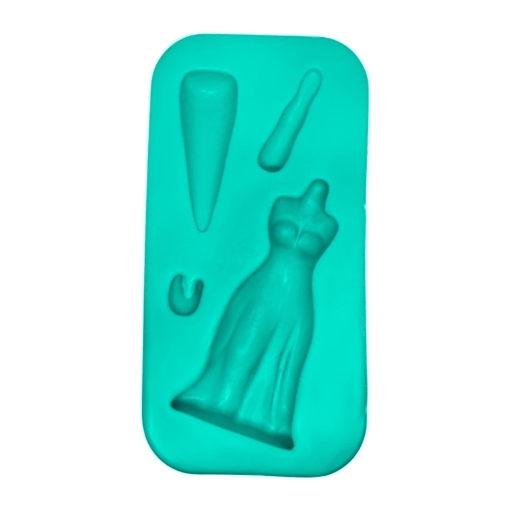 Molde de silicone para biscuit Vestido Princesa e Vilã |Cód. A125 - comprar online