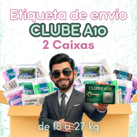 Etiqueta de envio Clube A10 - 18 a 27kg - 1 caixa de massa