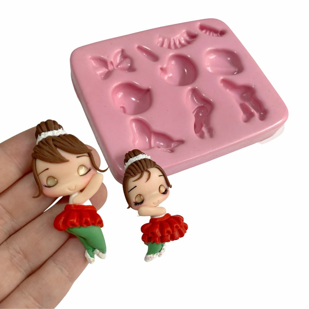 Molde de Silicone Para Biscuit Encanto de Balet - cod: 2902 na internet