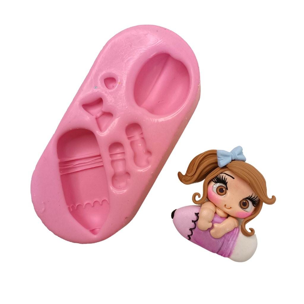 Molde de Silicone Para Biscuit Escolar 2 - cod: 2879 na internet