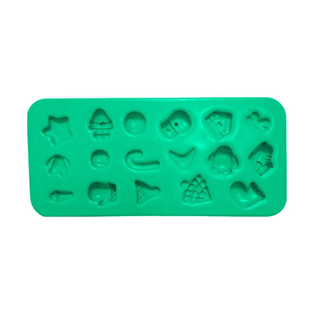 Molde de Silicone Para Biscuit Natalinos 3 (Aline) - MJ Artesanatos | Cód. A045 - comprar online