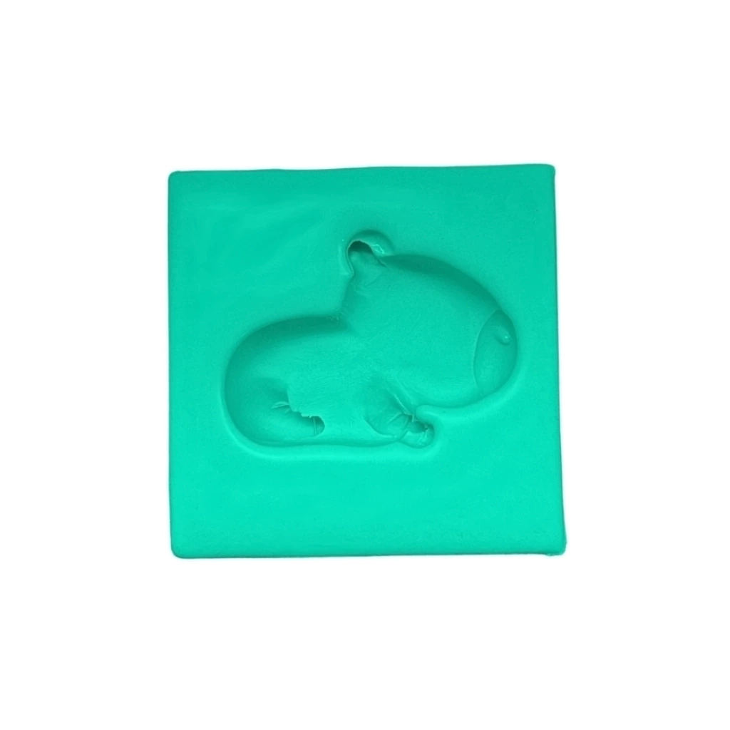 Molde de Silicone Para Biscuit Capivara Deitada - MJ Artesanatos |Cód. A101 - Mj Artesanatos