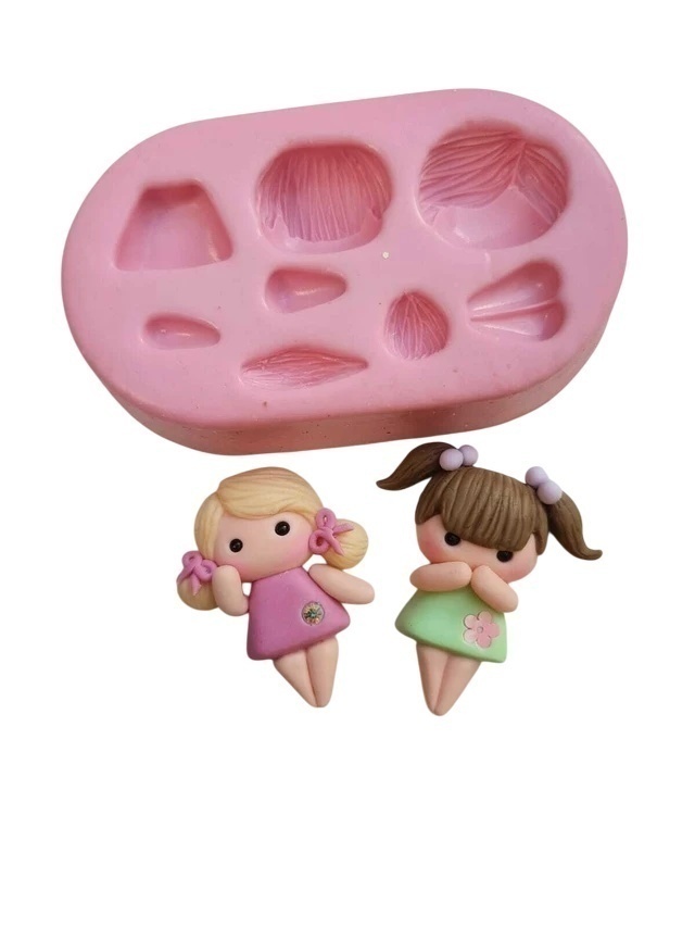 Molde de Silicone Para Biscuit Cabecinha C/ Cabelinho - MJ Artesanatos |Cód. 1511 - comprar online