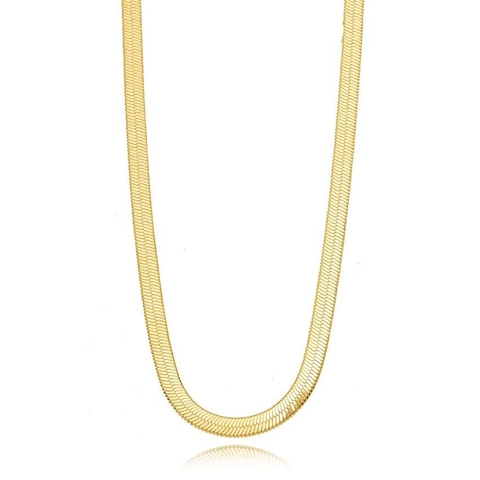 Colar laminado 8mm dourado - comprar online