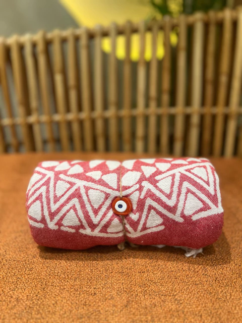 Toalha Turca Vermelha Pontos - comprar online