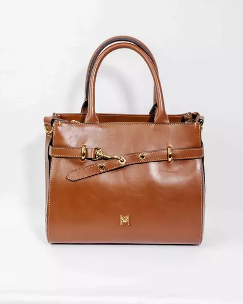 BOLSA MATILDE COURO LEGÍTIMO CARAMELO
