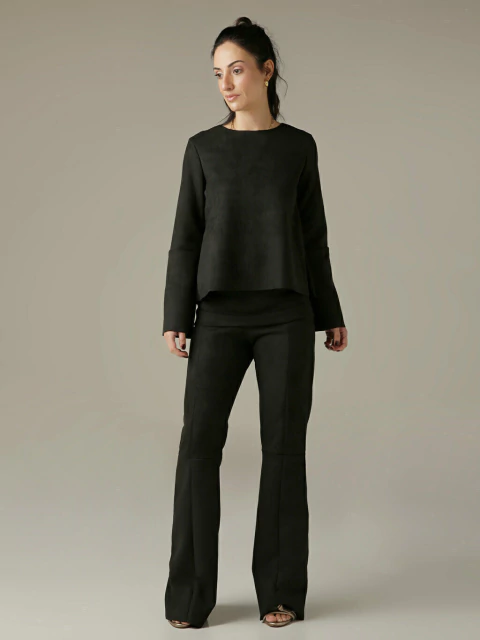 Blusa Canoa Evasê Flare Scuba ESSL