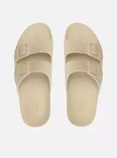 Chinelo Slide Branco Fivelas Brizza