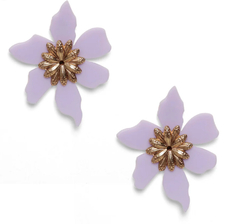 Brinco Flowers G - Lilás - comprar online