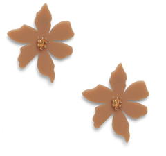 Brinco Flowers P - bege - comprar online