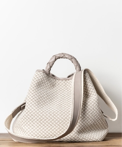 BOLSA BRIT I TWEED I BEGE E BRANCA - comprar online