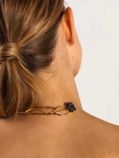 Choker pura dourada na internet