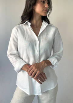Camisa Évora | 100% Linho Branco na internet
