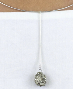 Choker Aro Pendente de Pirita - comprar online