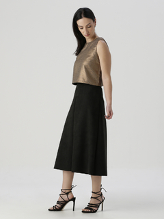 Saia Midi Prega Frontal - comprar online