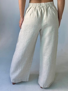 Imagem do Calça Pantalona 100% Linho Cru Areia