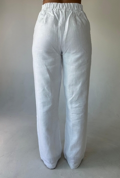 Calça Reta 100% Linho (Sintra) Branca - loja online