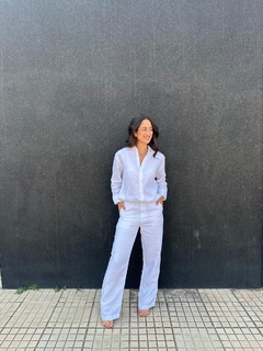 Calça Reta 100% Linho (Sintra) Branca