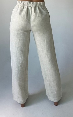 Calça Reta 100% Linho (Sintra) Cru Areia na internet