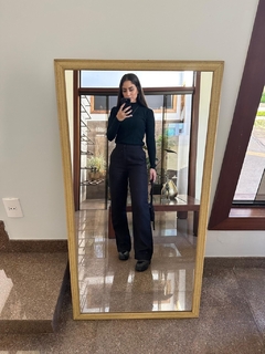 Calça Reta 100% Linho (Sintra) Preto - Cambucá