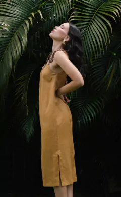 Vestido Babaçu Mostarda na internet