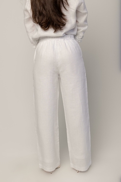 Calça Reta 100% Linho (Sintra) Branca - Cambucá